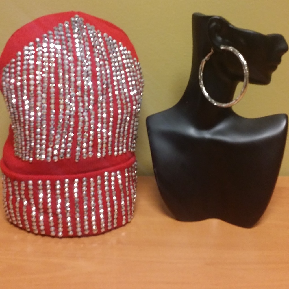 Ladies Rhinestone Cap - Picture 1 of 1